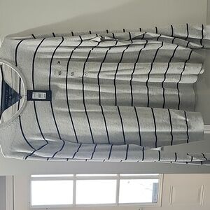 New men  Tommy hilfiger sweater sz 2x grey with blue stripes